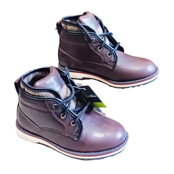 NEW Eddie Bauer TODDLER leather brown boot Size 12 - Picture 1 of 11